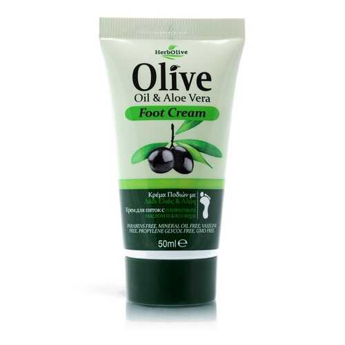 Мини крем для ног с экстрактом алоэ вера Herbolive Olive Oil&Aloe Vera Foot Cream