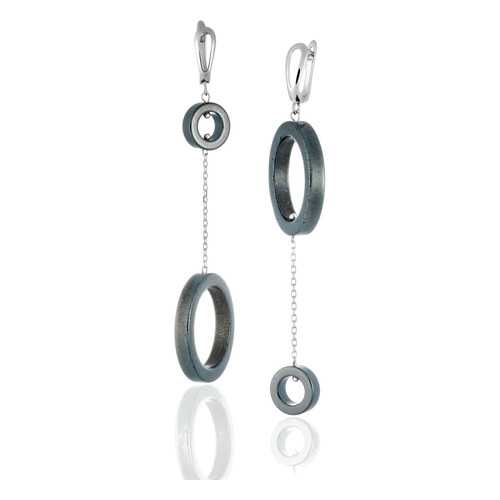 Серьги Lattrice, вставка гематит, артикул 54661020