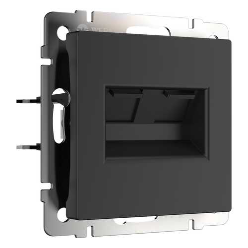 Компьютерная розетка Werkel Ethernet RJ-45 WL08-RJ45+RJ45 a033767 черный