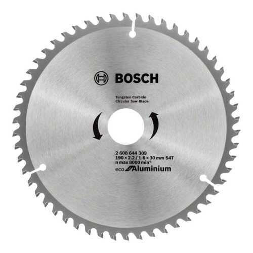 Диск по дереву Bosch ECO ALU/Multi 190x30-54T 2608644389