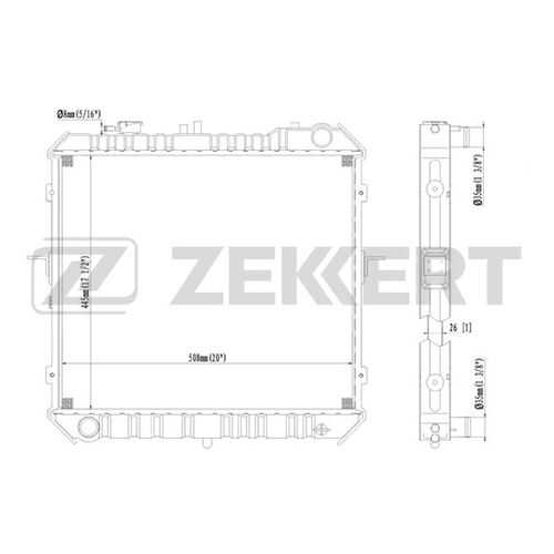 Радиатор охлаждения двигателя ZEKKERT MK-1062