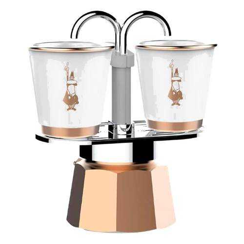 Набор Bialetti Bicchierini кофеварка мини экспресс на 2 порции и 2 чашки
