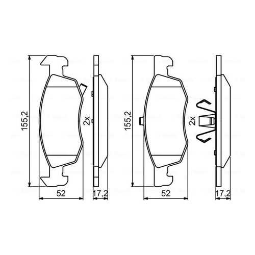 Комплект тормозных дисковых колодок Bosch 0 986 494 824