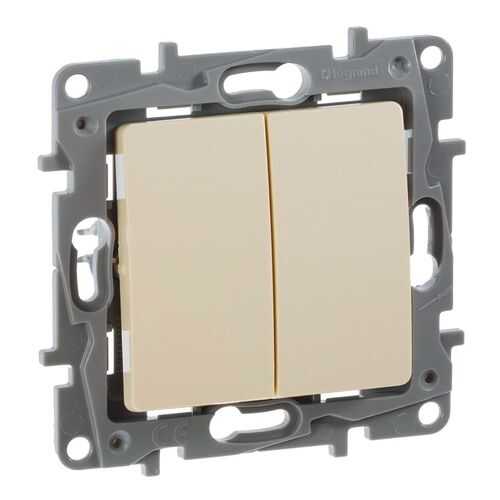 Legrand Переключатель Legrand Etika 10AX двухклавишный слоновая кость 672312