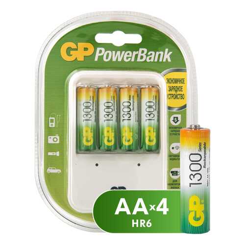 Зарядное устройство + аккумуляторы GP GPPB420GS130-2CR5 AA 4 шт. 1300 mAh