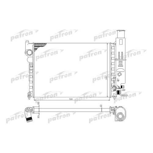 Радиатор охлаждения двигателя PATRON PRS3030