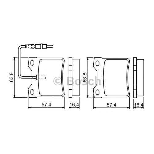 Комплект тормозных колодок Bosch 0986494055