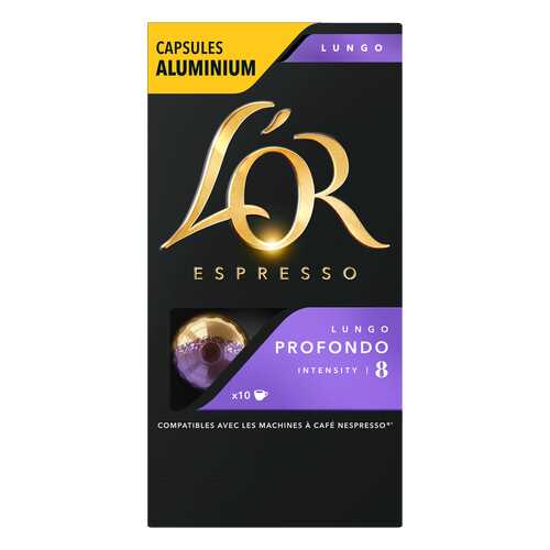 Капсулы L’OR Espresso Lungo Profondo для кофемашин Nespresso 10 капсул