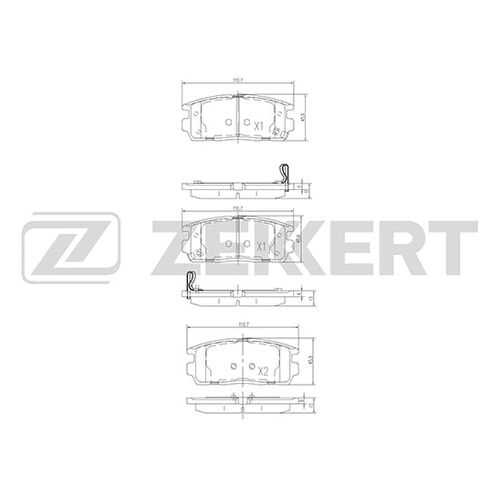 Комплект тормозных колодок, дисковый тормоз ZEKKERT BS-1299