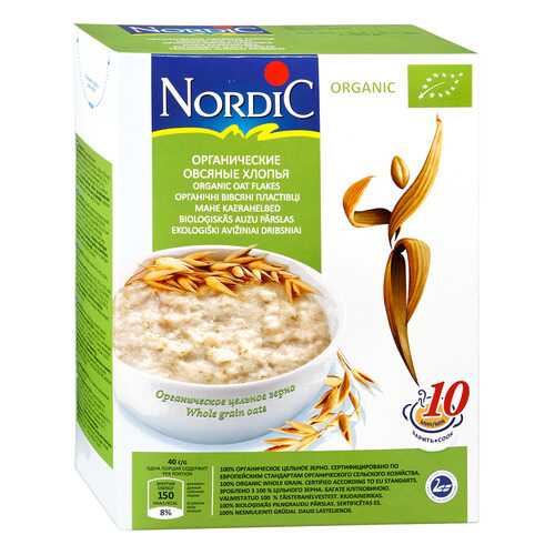 Хлопья Nordic овсяные органические 600 г