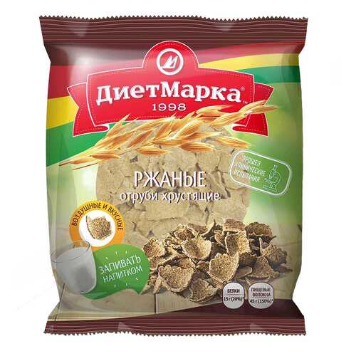 Отруби хрустящие ДиетМарка ржаные хлопья 100 г