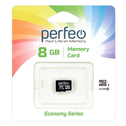 Карта памяти Perfeo microSD 8GB High-Capacity (Class 10) без адаптера economy series