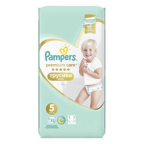 Трусики Pampers Premium Care 5 (12-17 кг), 52 шт.