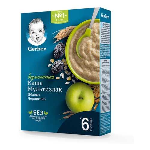 Каша безмолочная Gerber Мультизлаковая с яблоком и черносливом с 6 мес. 180 г