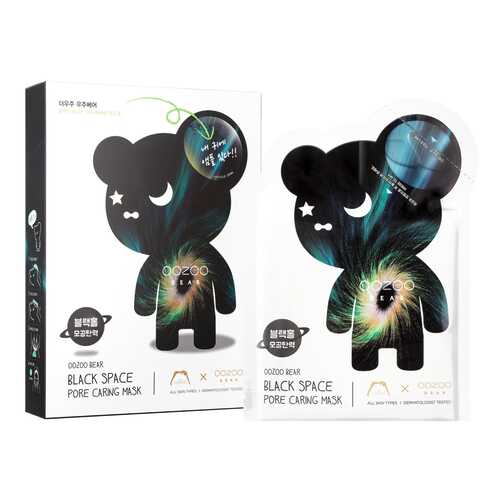 Маска для лица The Oozoo Bear Black Space Pore Caring Mask+Ampoule Set 135 мл