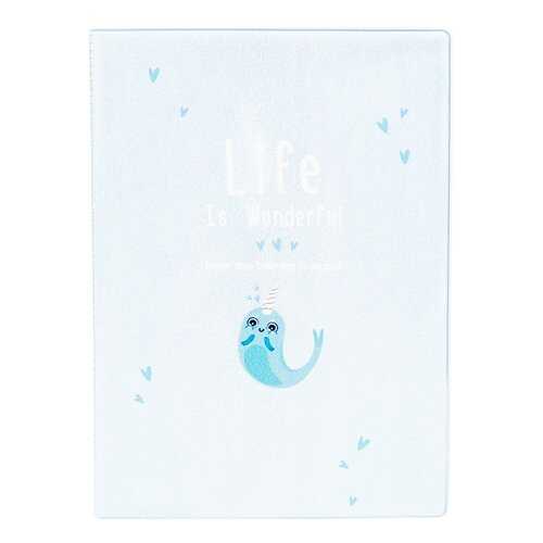 Обложка для автодокументов Kawaii Factory KW063 Life is unicorn-fish голубая