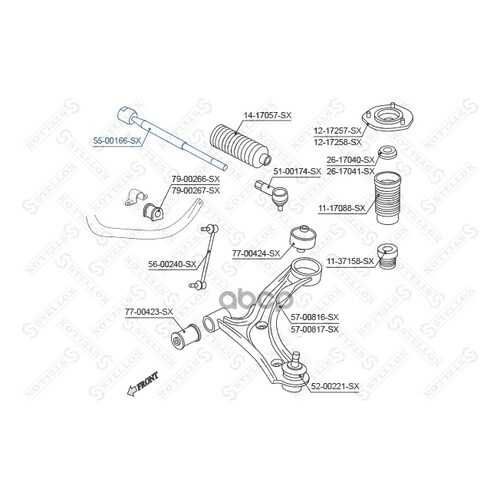 Рулевая тяга Stellox 5500166SX