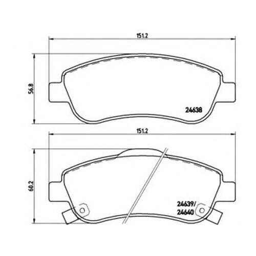 Комплект тормозных колодок Brembo P28045