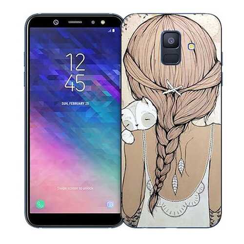 Чехол RE:PA для Samsung Galaxy A6 (2018) A600FN с принтом Девочка в обнимку с котом
