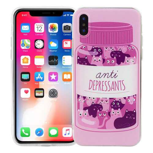 Чехол KAWAI для iPhone X/XSCats antidepressants