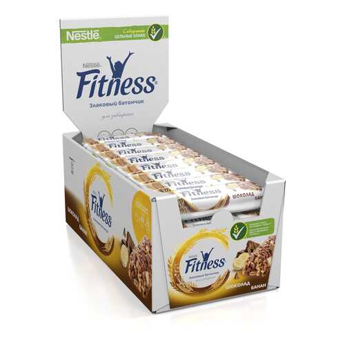 Батончик цельный злаковый Fitness шоколад банан 24 шт по 23.5 г