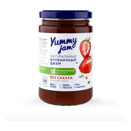 Джем Yummy jam клубничный без сахара 350 г