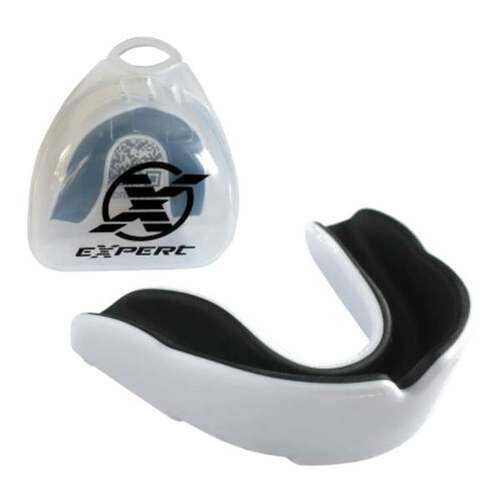 Fight Expert Капа детская Karate MGX-003 kr, с футляром, белый/черный