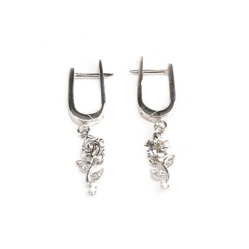 Серьги женские Роза YOUKON OE 868ЕG серебристые