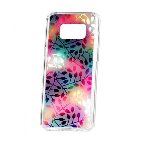 Чехол Kruche Samsung Galaxy S8 Plus Print Цветные листья