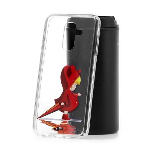 Чехол Samsung Galaxy A6 Plus (2018) A605f Kruche Print Девочка с зонтом