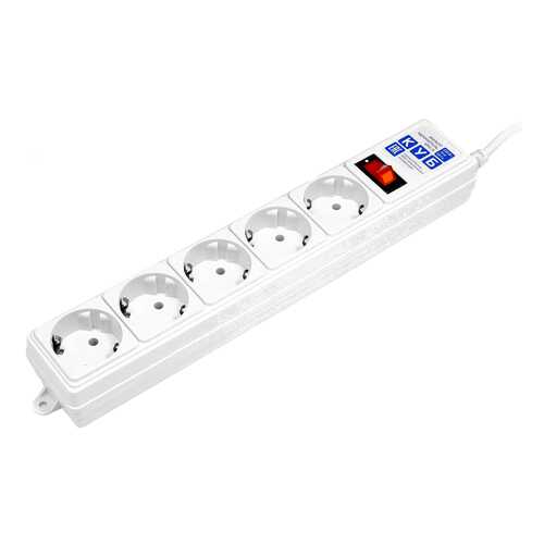 Сетевой фильтр Power Cube SPG-B-10, 5 розеток, 3 м, White