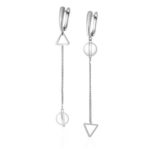 Серьги Lattrice, вставка горный хрусталь, артикул 54666115