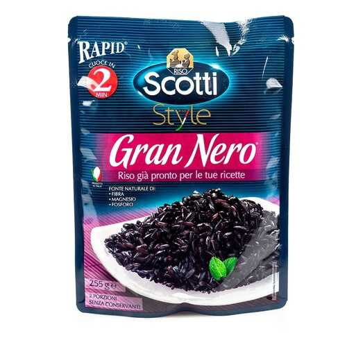 Рис Gran Nero черный готовый к употреблению, Riso Scotti, 255 г, Италия