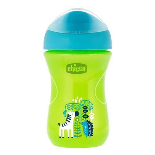 Поильник Chicco 266 мл (с 12 мес) зеленый Зебра