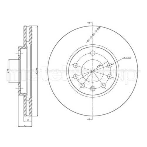 Тормозной диск METELLI 23-0514C