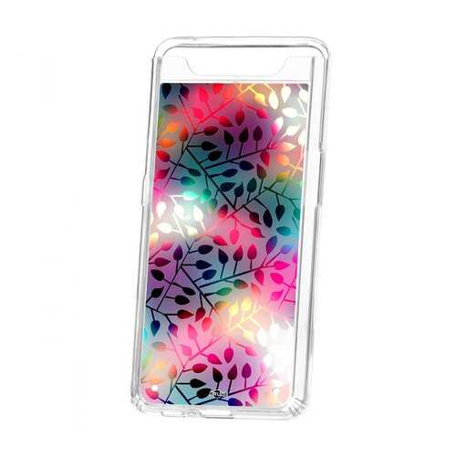Чехол Kruche Samsung Galaxy A80 Print Цветные листья