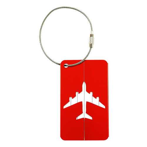 Бирка багажная Verona Plane, красный