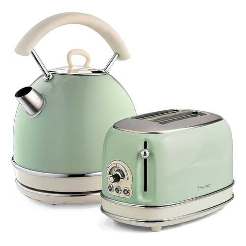 Комплект Ariete Vintage Чайник электрический 2877/04 + тостер 155/14 Green