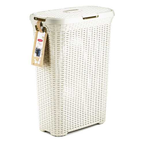 Корзина для белья RATTAN STYLE 40л кремовая