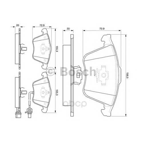 Колодки тормозные комплект Bosch 0986494103