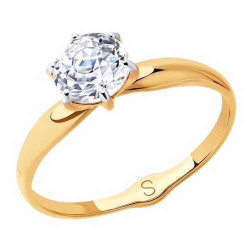 Кольцо женское SOKOLOV из золота со Swarovski Zirconia 81010424 р.16.5