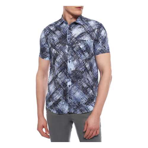 Сорочка мужская Sand SJ SS17 8823 PRINT - SIMON SS синяя 39 EU