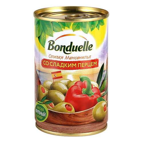 Оливки Bonduelle Мансанилья со сладким перцем 314мл