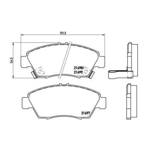 Комплект тормозных колодок Brembo P28024