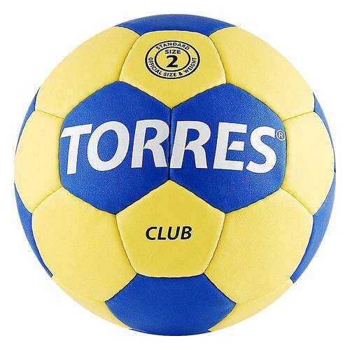 Мяч гандбольный Torres Club SS19, 2, желтый/синий