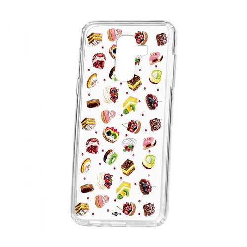 Чехол Kruche Samsung Galaxy A6 Plus (2018) A605f Print Cake