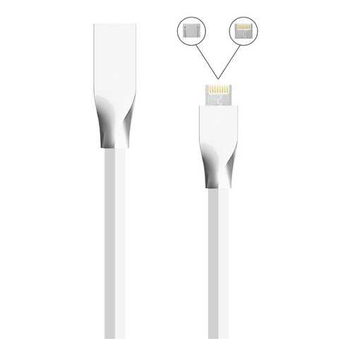 Кабель Krutoff ZINC Alloy 2 в 1 1 м White