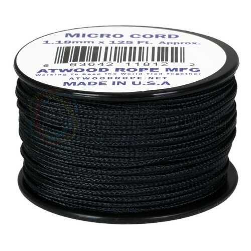 Паракорд AtwoodRope 1.18мм x 125' Micro Cord 38м (Black)