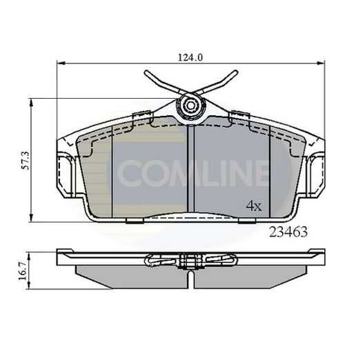 Комплект тормозных колодок, дисковый тормоз COMLINE CBP0740