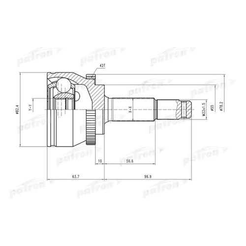 Шрус PATRON PCV1475